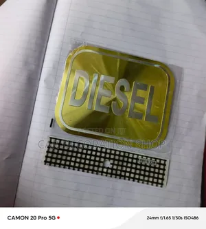 Gold,Red,Blue,Silver Diesel Fuel Tank Stickers Sign Plate