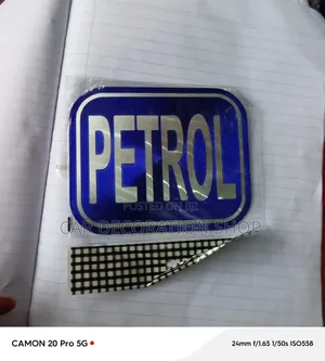 Blue Petro Fuel Tank Stickers Self Adhesive Stick