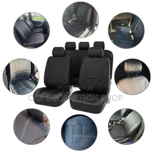 Water Resistant Faux Leather 5 Seater Black Seat Covers From Wear