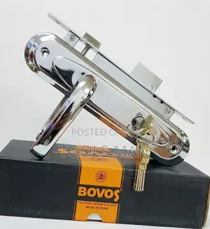 Bovos Heavy Duty Flushwooden/Metal Door Lock - Silver Rust-Free Steel