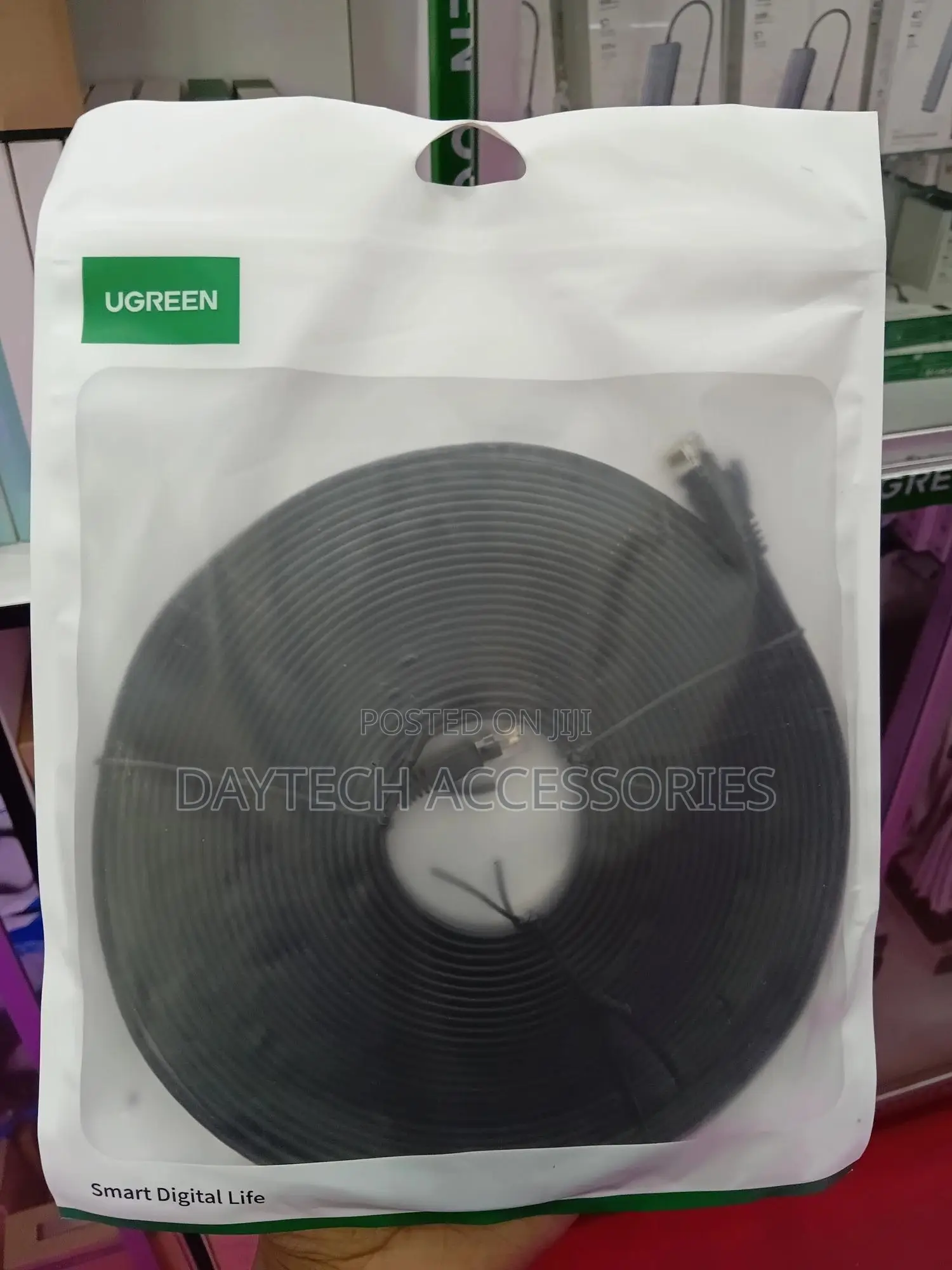 Ugreen Flat Lan Ethernet Cat. 6 Cable 10m Black (Nw102)