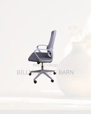 Heavy Duty Grey Ergonomic Mesh Office Chair Mid Back Lumbar Support