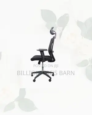 Comfortable Black Mesh Office Chair Ergonomic Headrest With Nylon Base