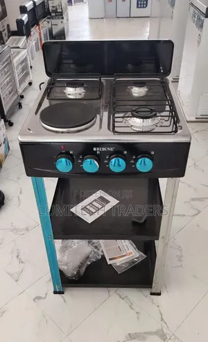Rebune 3 Gas +1 Electric Burner Standing Cooker With Shelves