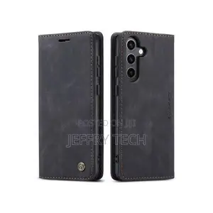 Samsung Galaxy S25 Flip Wallet Case - Black, Pu Leather, 2 Card Slots