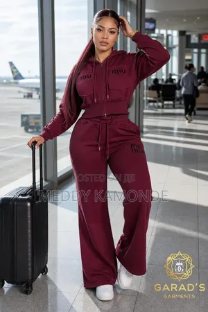 3pc Set Maroon Tracksuit/Sets