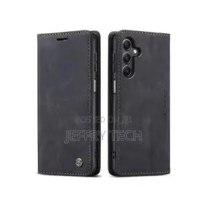 Samsung Galaxy A05s Black Soft Leather Wallet Case - 2 Card Slots, Mag