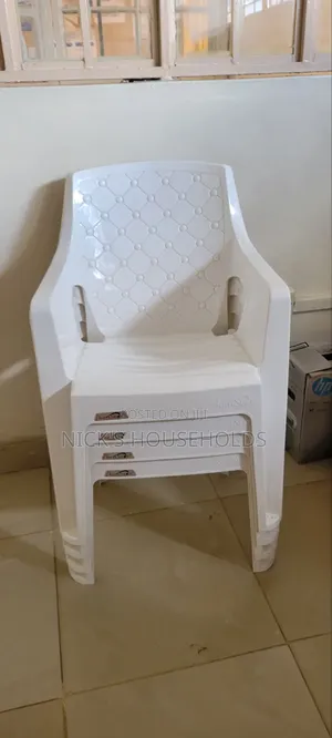White Kenstar Plastic Chair. White Chairs With Arms