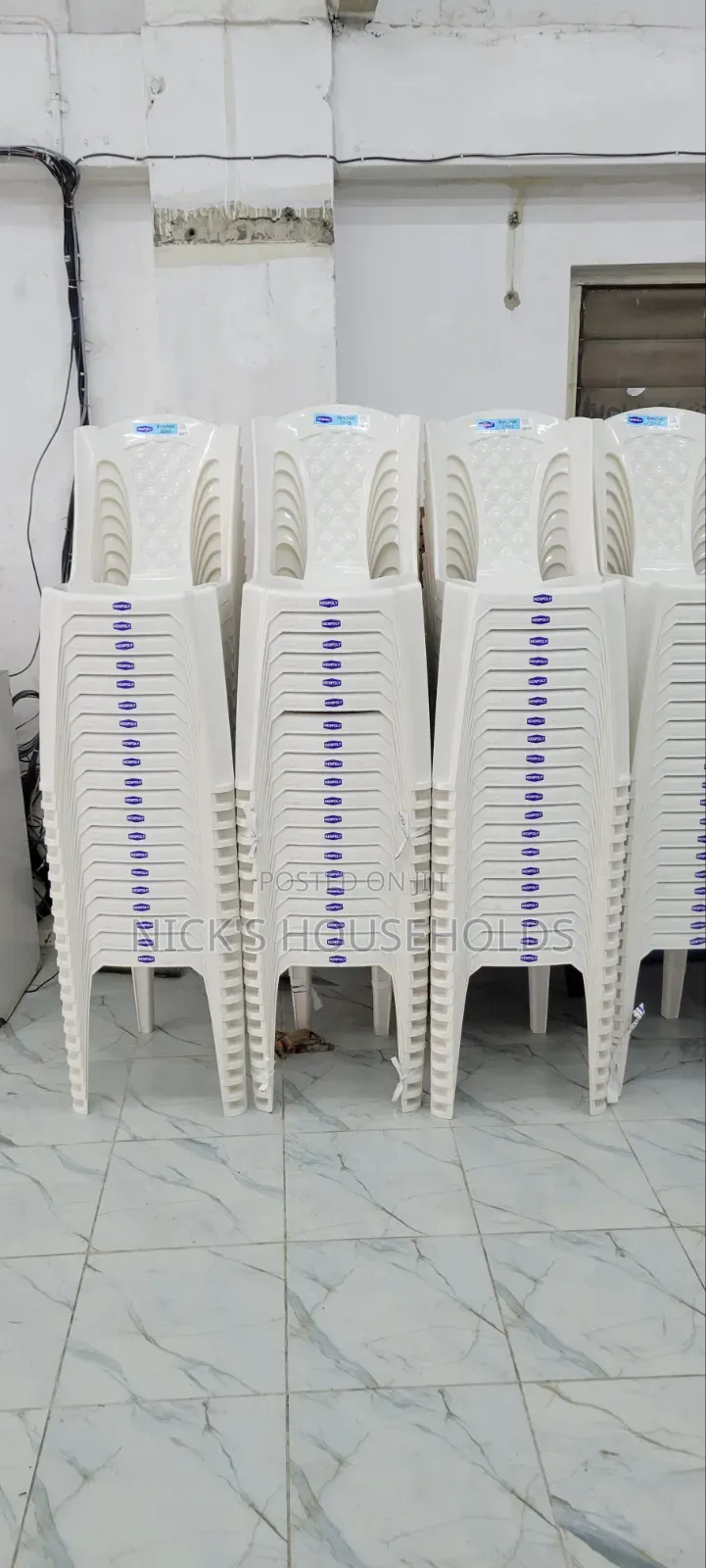 White Kenpoly Plastic Chairs/ New Model Plastic Chairs Armless