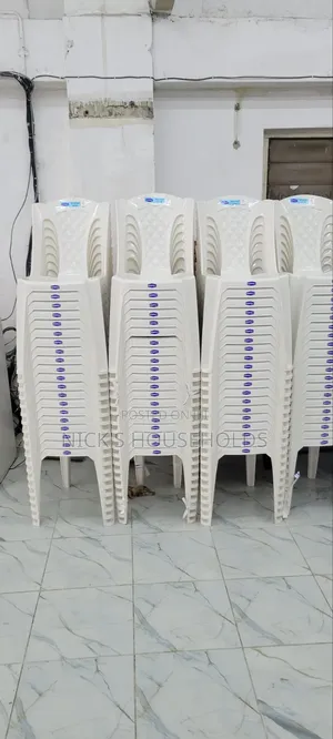Kenpoly Armless Plastic Chairs _ White 2044 Plastic Chairs