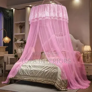 Pink Circular 5x6 Bed Mosquito Net for Queen Size Bed