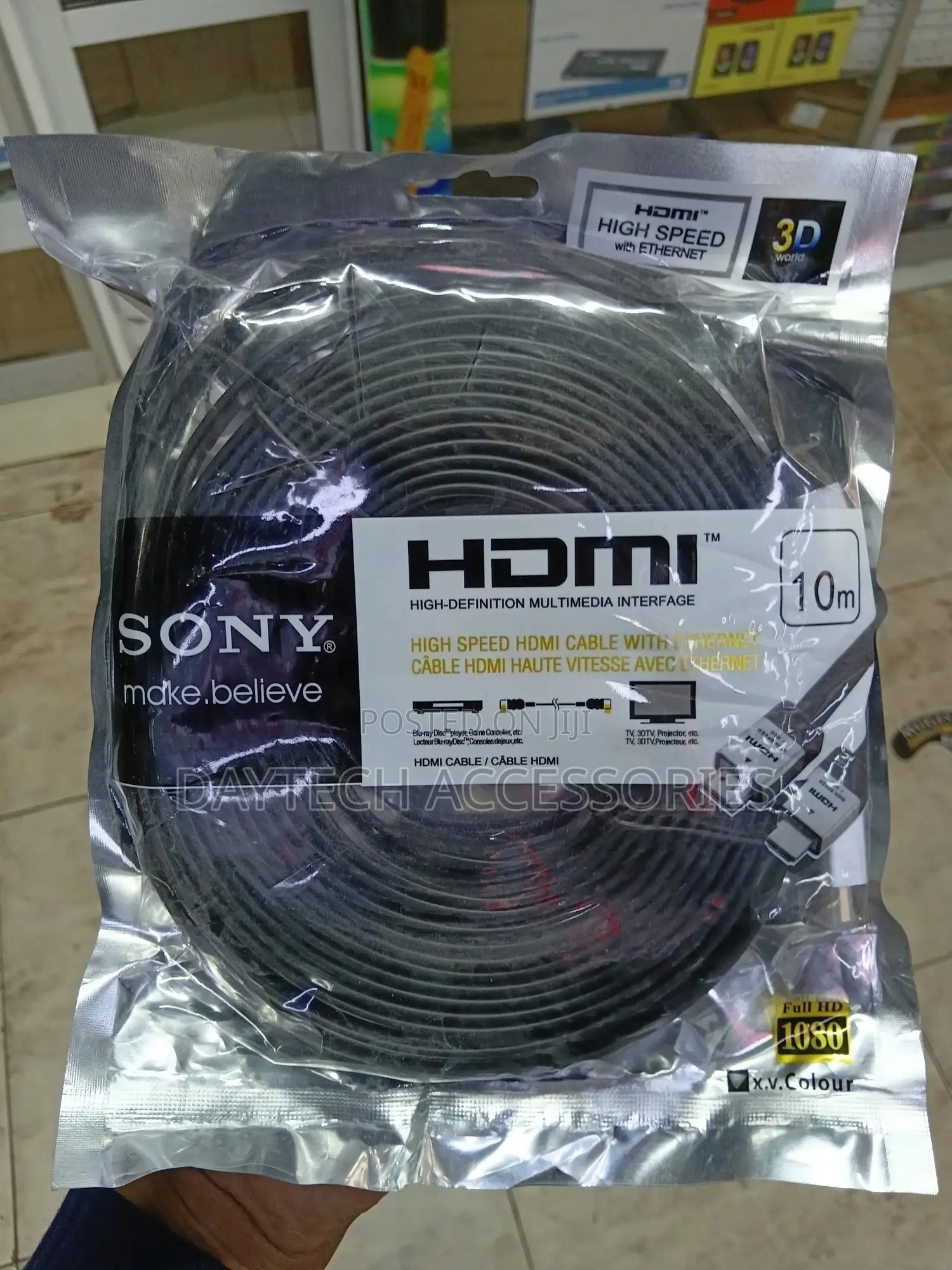 Sony 10-Meter High-Speed Flat Hdmi Cable With Ethernet Capability.