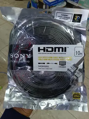 Sony High Speed Flat Hdmi Cable 10 Meter (Black)