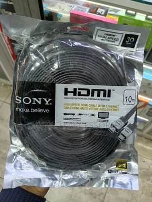Sony 10m Flat Hdmi to Hdmi High Speed - Black