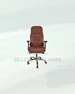 Modern Executive Leather Chair High Back Padded Armrest Now in Stock