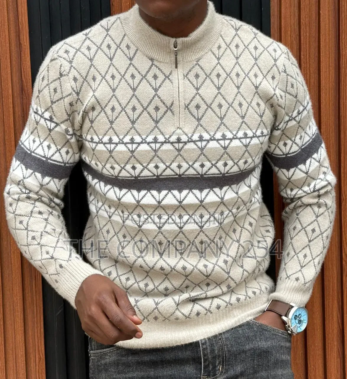 Quality Casual Designer Fleech Quarter Zip Sweatshirt for Men