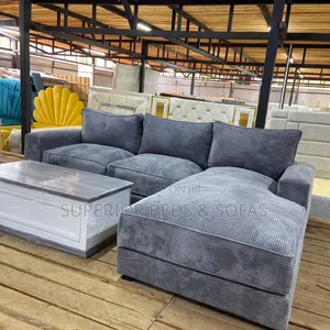 Grey Corner/L-Shaped Sofa Set (5-Seater)