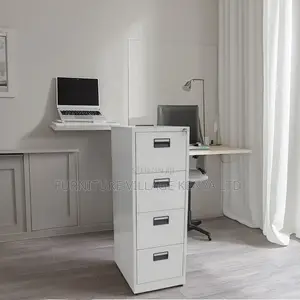 4-Drawer White Gym Metallic Storage Locker