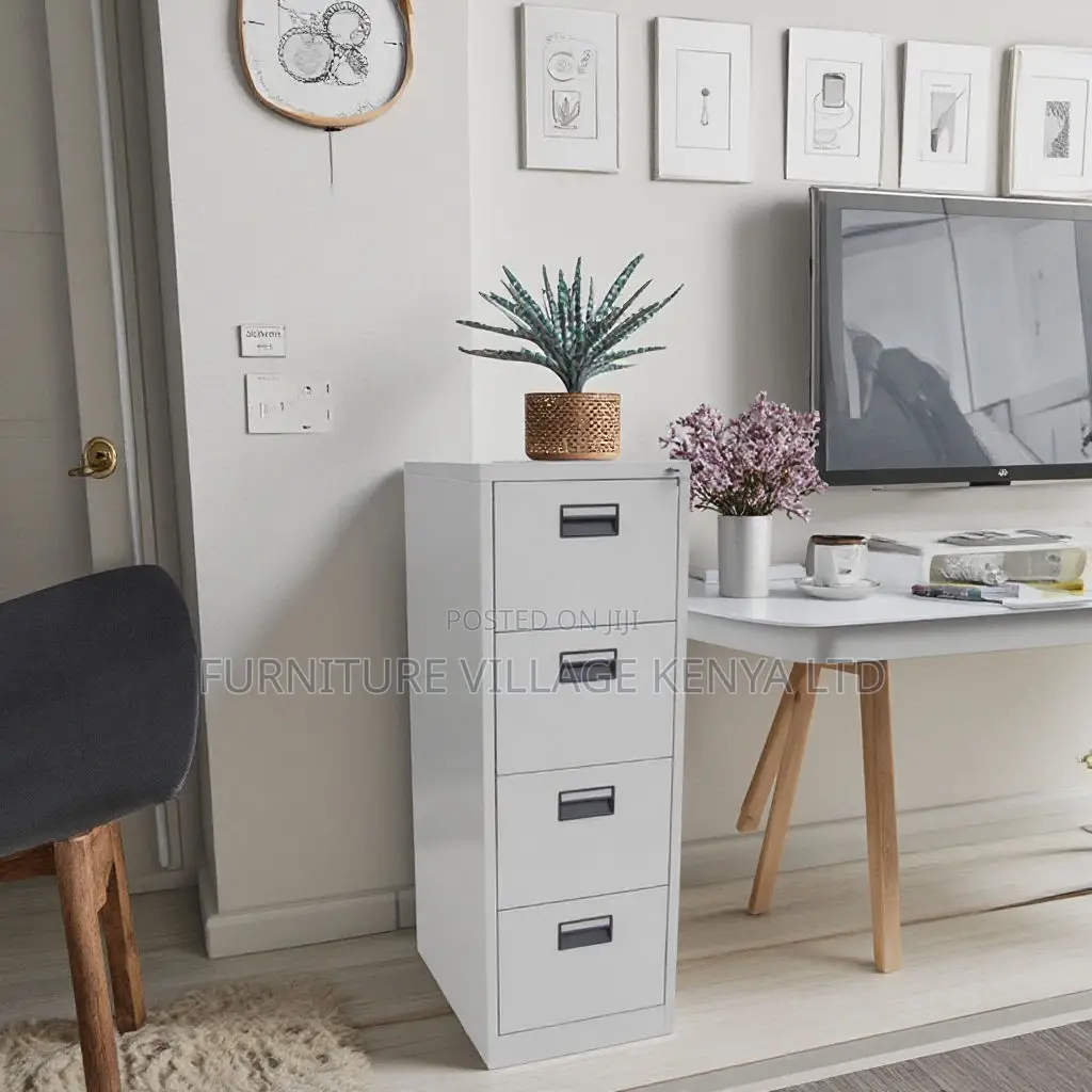 4-Drawer White Gym Metallic Storage Locker