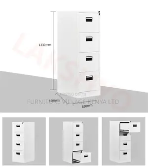 4-Drawer White Gym Metallic Storage Locker