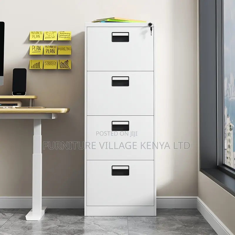 4-Drawer White Gym Metallic Storage Locker