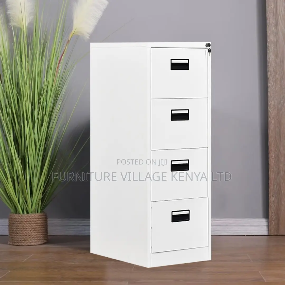 4-Drawer White Gym Metallic Storage Locker