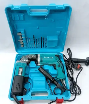 Makita Electric Impact Drill and Angle Grinder Combo Set.