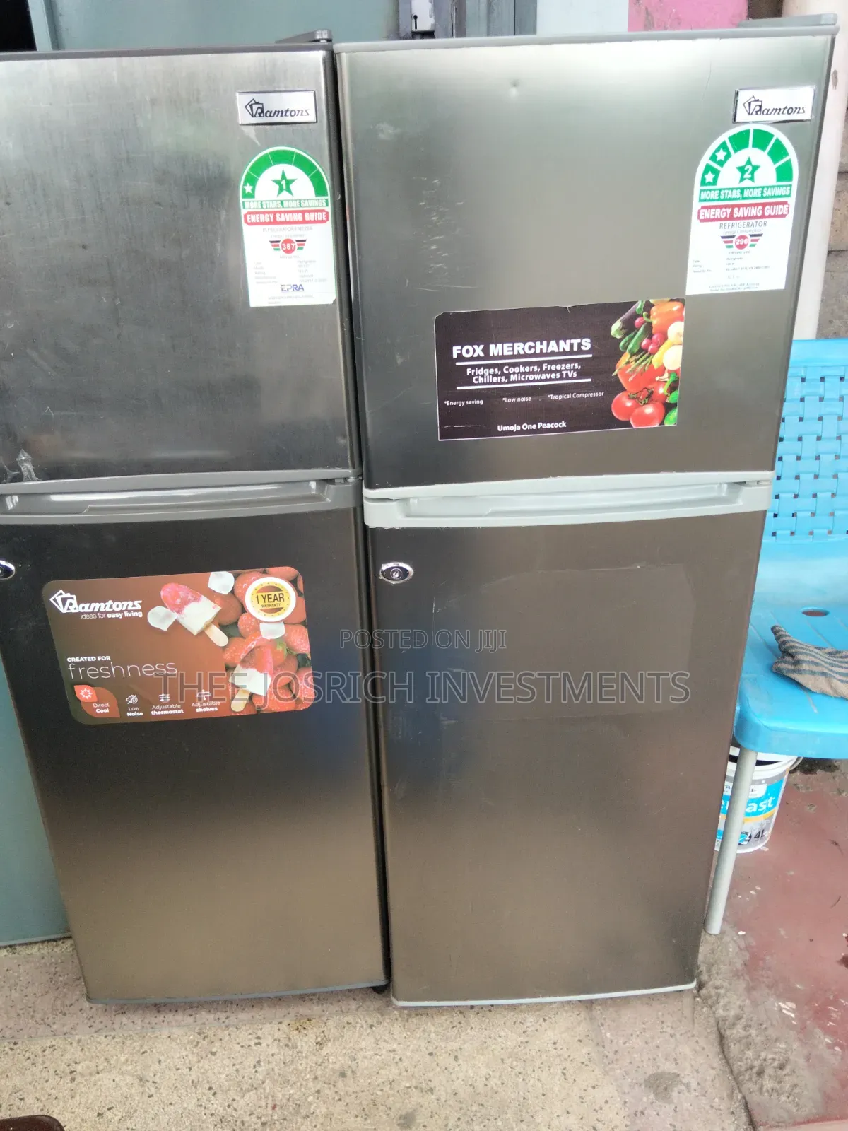 Ramtons Fridge 138 Litres Double Door
