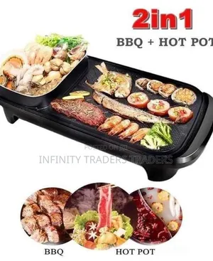 2-in-1 Electric BBQ Grill and Hot Pot