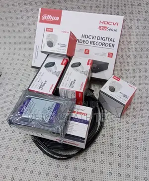 4 Channel CCTV Camera Complete Set With 4 Dahua Full Hd 1080p CCTV