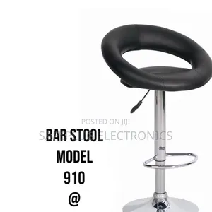 Adjustable Height Kitchen Bar Black Stool