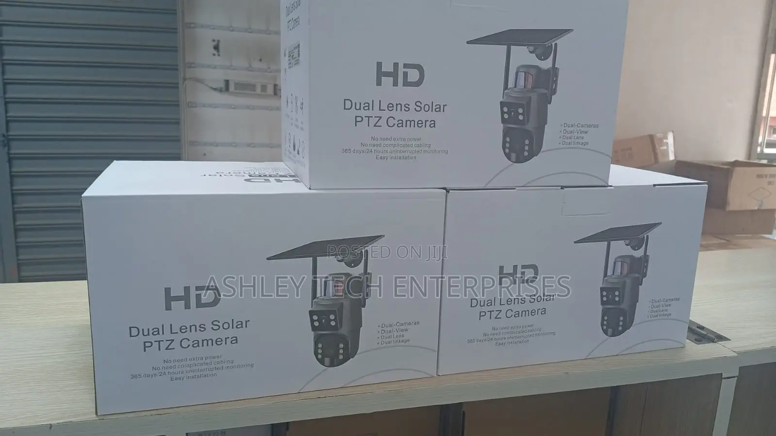 Ubox 4mp Solar Powered Dual Lens CCTV Camera