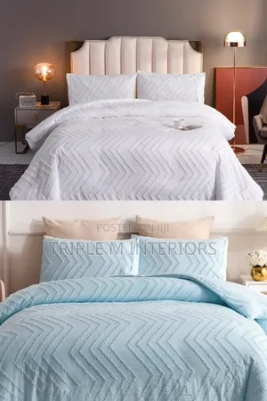 Shabby Chic Tufted Wave Duvet Cover Set