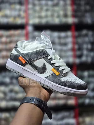 Nike Dunk Low Louis Vuitton Grey and Black Monogram Pattern.