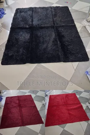 Anti-Slip Backing Plain Fluffy Sitting Room Carpet