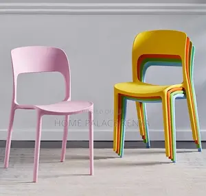 Plastic Chair: Nordic Style Stackable Plastic Dining Chair