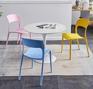 Plastic Chair: Nordic Style Stackable Plastic Dining Chair