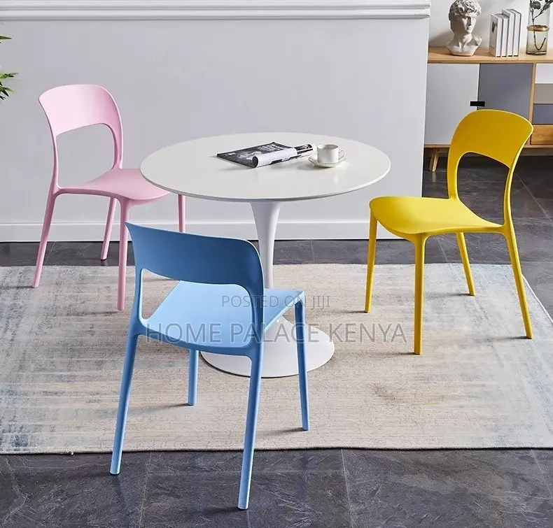 Plastic Chair: Nordic Style Stackable Plastic Dining Chair