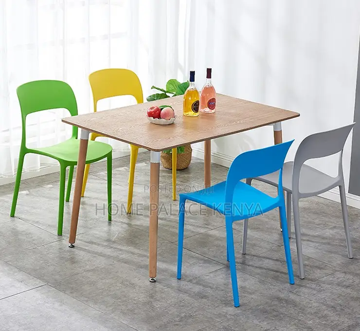 Plastic Chair: Nordic Style Stackable Plastic Dining Chair