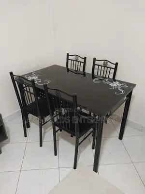Executive 4 Sitter Dining Table - Glass Top Finish