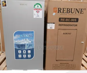 Rebune 90 Litres Dark Silver Single Door Refrigerator