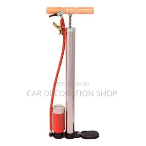 High Pressure Manual Floor Bicycle Pump With Built in Pressure Gauge
