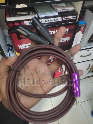 Premium 3.5mm TRS to Dual XLR Male Balanced Audio Aux Cable