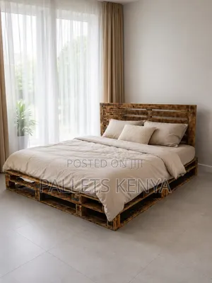 6×6 Pallet Bed-Confortable King Size Back Friendly Bed Frame. N