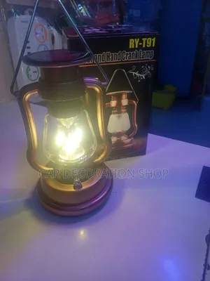 Vintage Style Portable Solar Hand Cranked Led Lantern