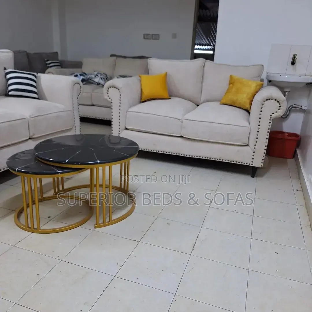 White Sofas 3 Seater and 2 Seater
