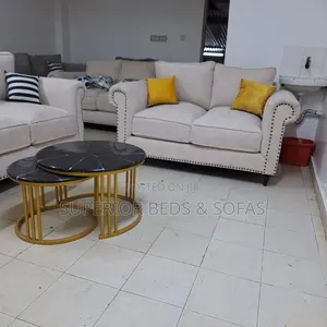 White Sofas 3 Seater and 2 Seater