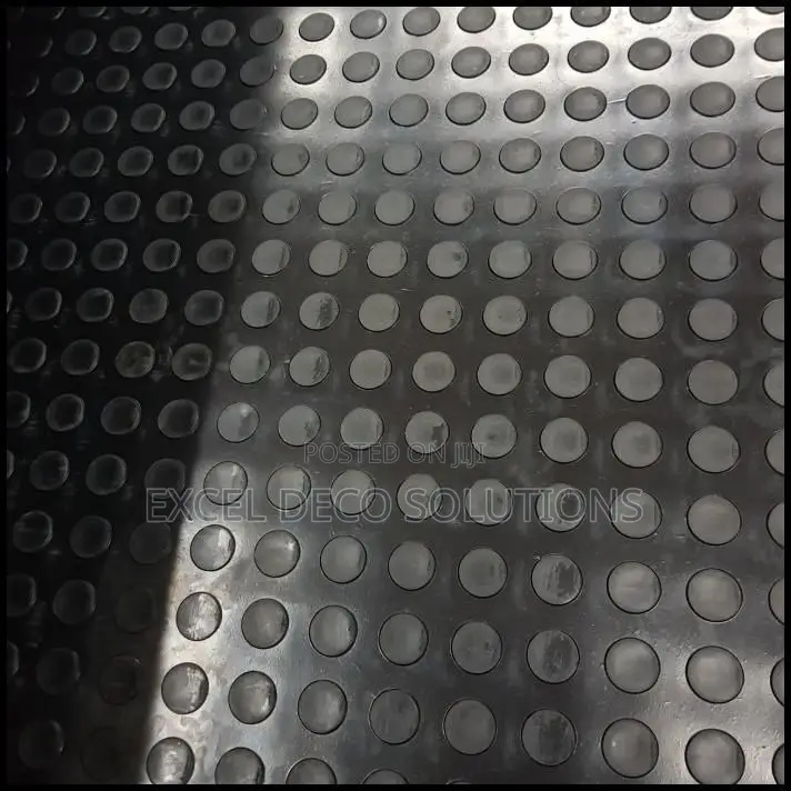 Rubber Coin Floor Covering | /Meter Black