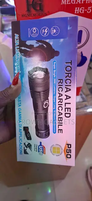 P50 Led Torch Usb Rechargeable Waterproof Flashlight
