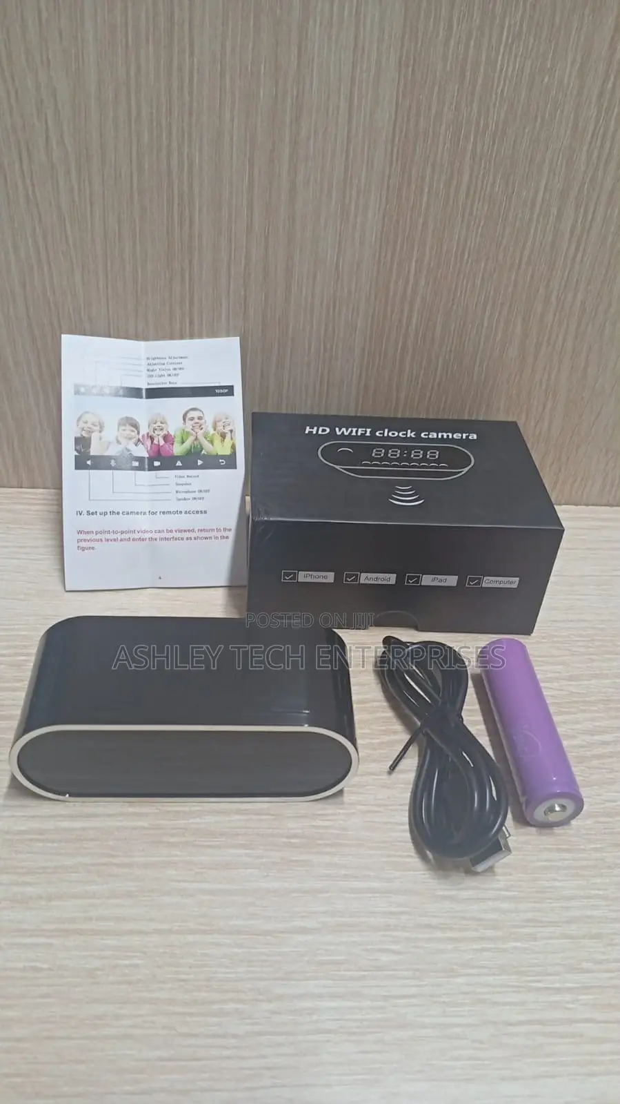 Hidden Security Camera With Clock Display